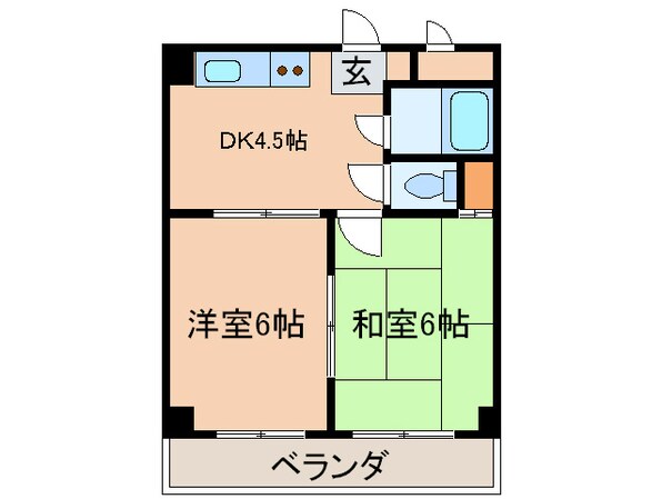 中村マンションの物件間取画像